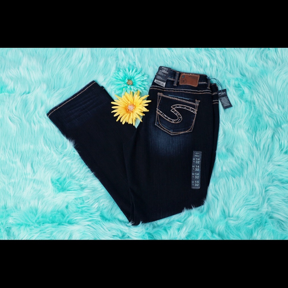 🆕 Silver Jeans Lola Dark Wash Size 14
